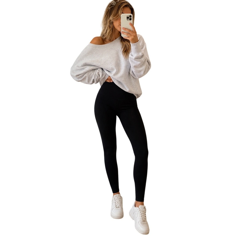 Gold Medal Intl Black Leggings S/M Soft Stretch High‎ Rise